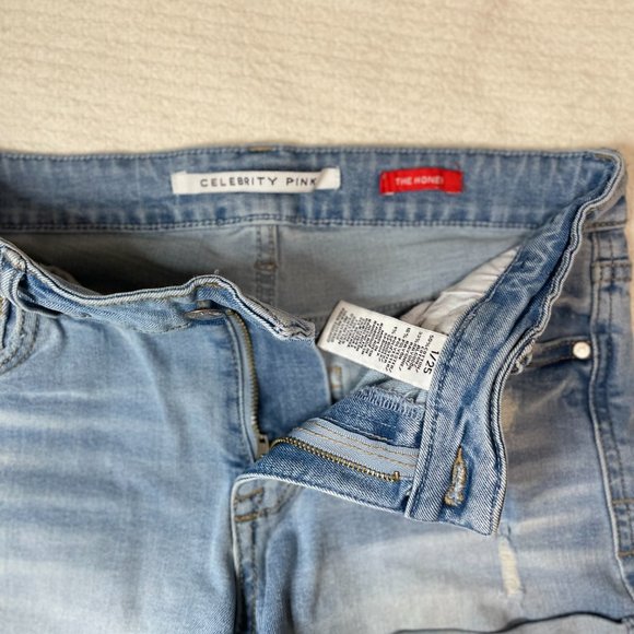 Celebrity Pink - The Honey Denim Distressed cuffed shorts - size 25 - Picture 2 of 3